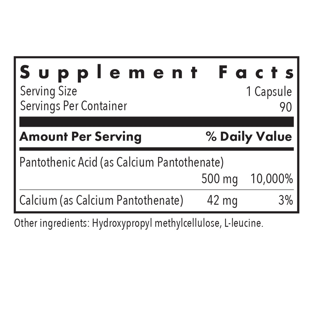 Pantothenic Acid 90 ct