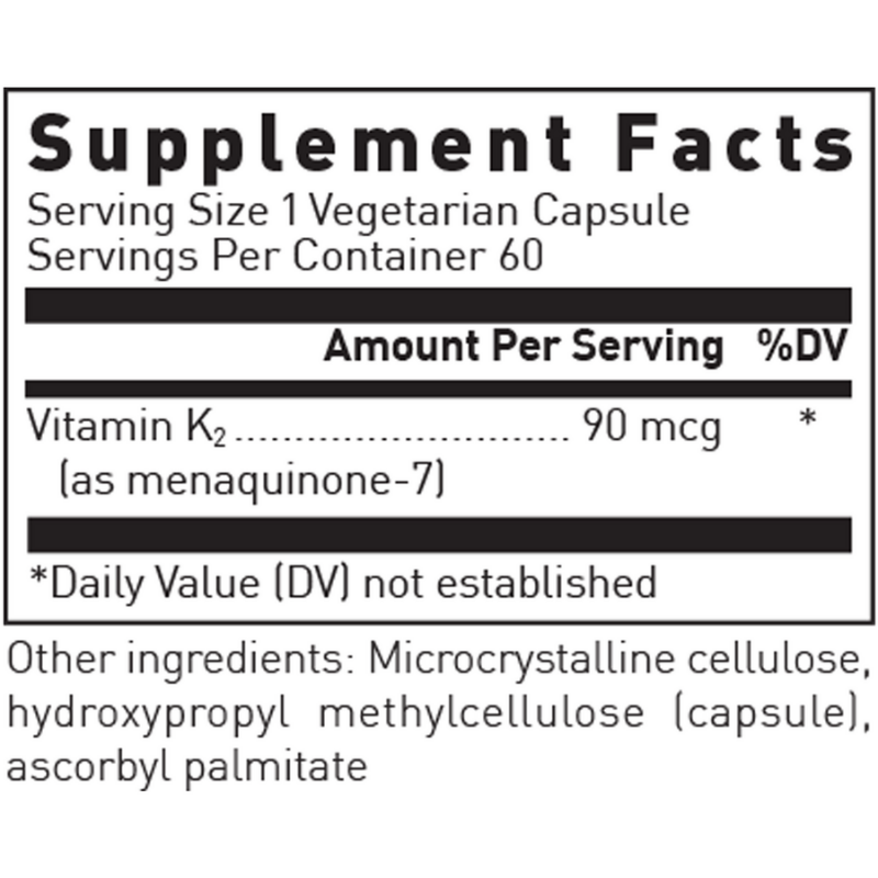 Vitamin K2 w/Menaquinone-7 60CT