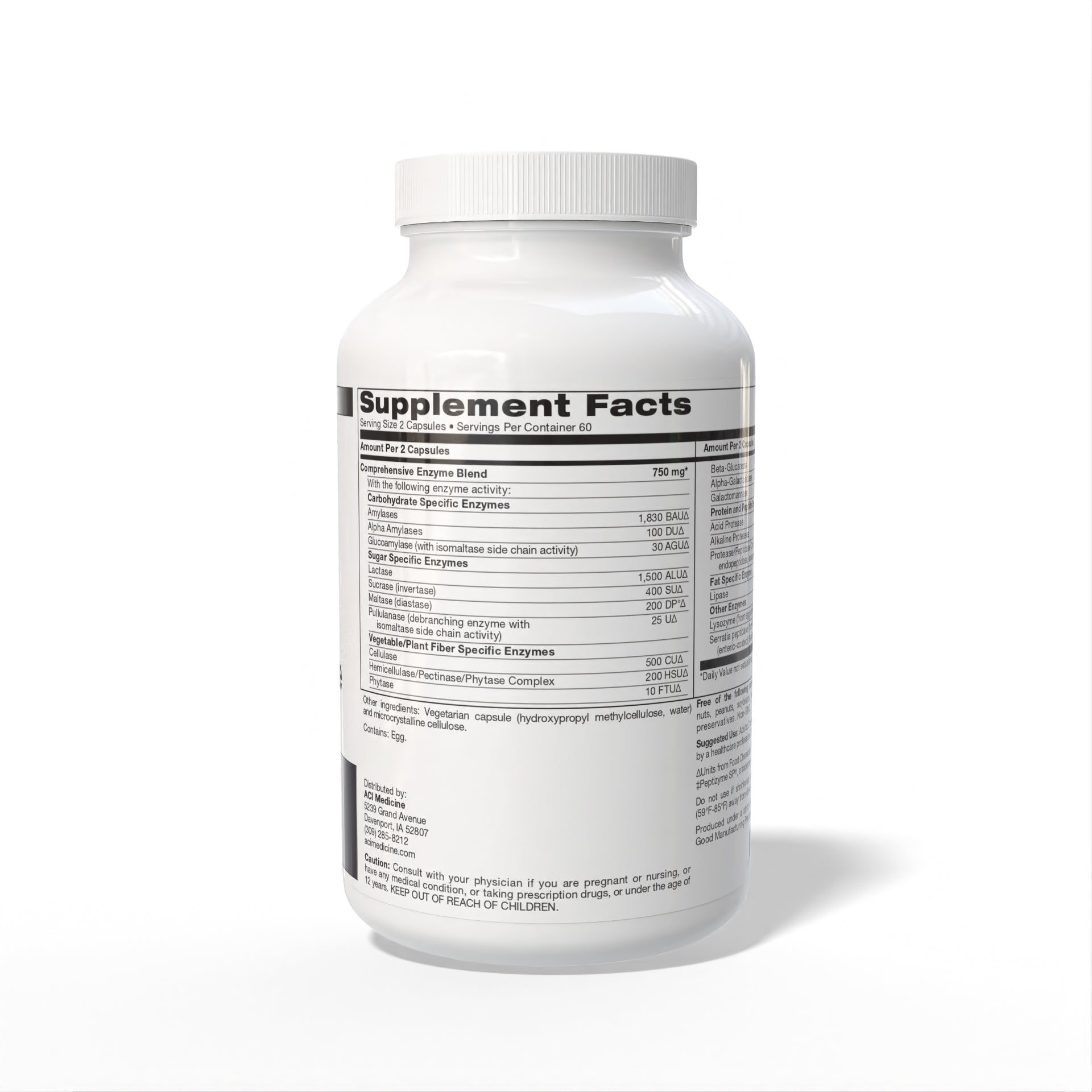 ACI DIGESTIVE ENZYMES COMPLETE Supplement Facts