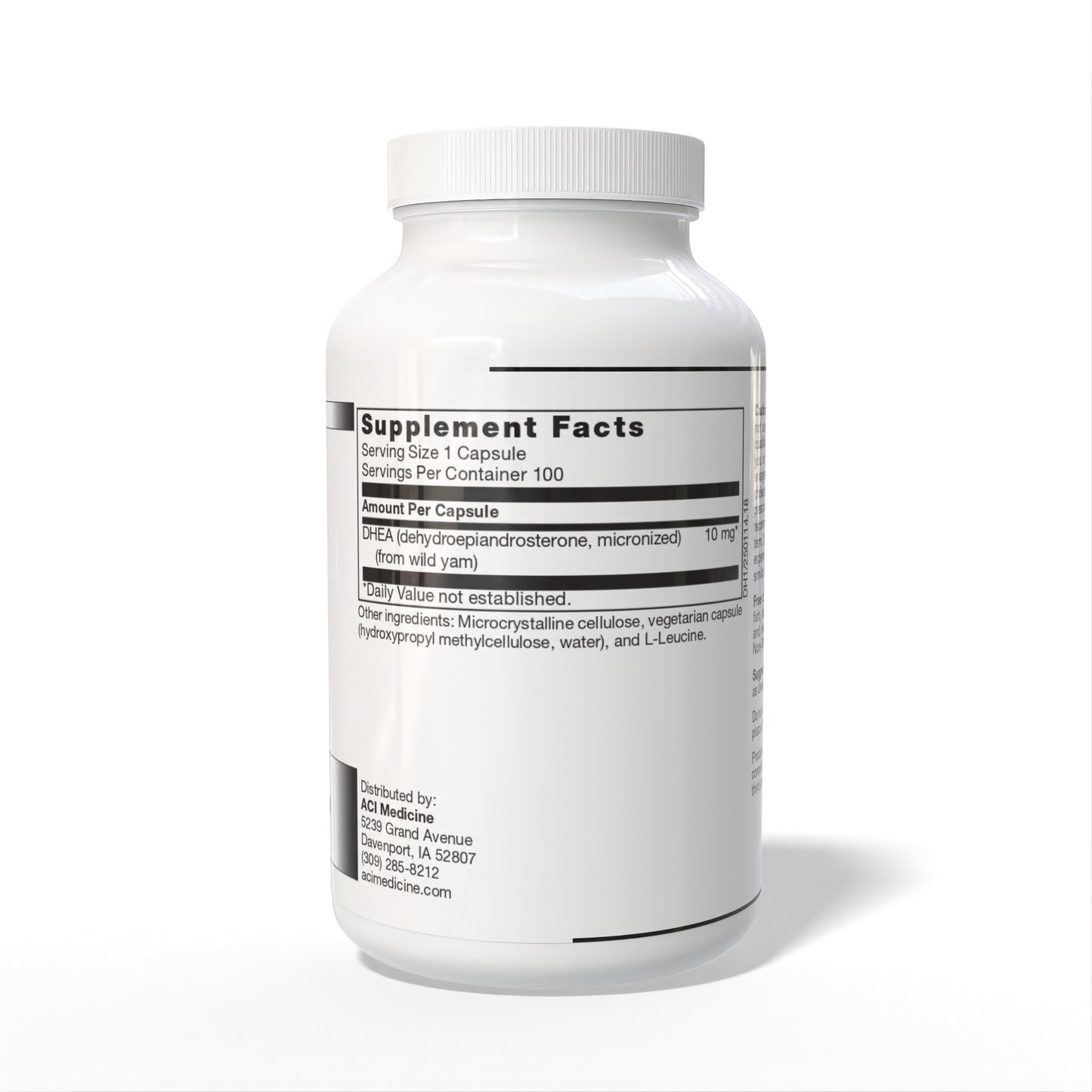 DHEA 10 MG Supplement Facts