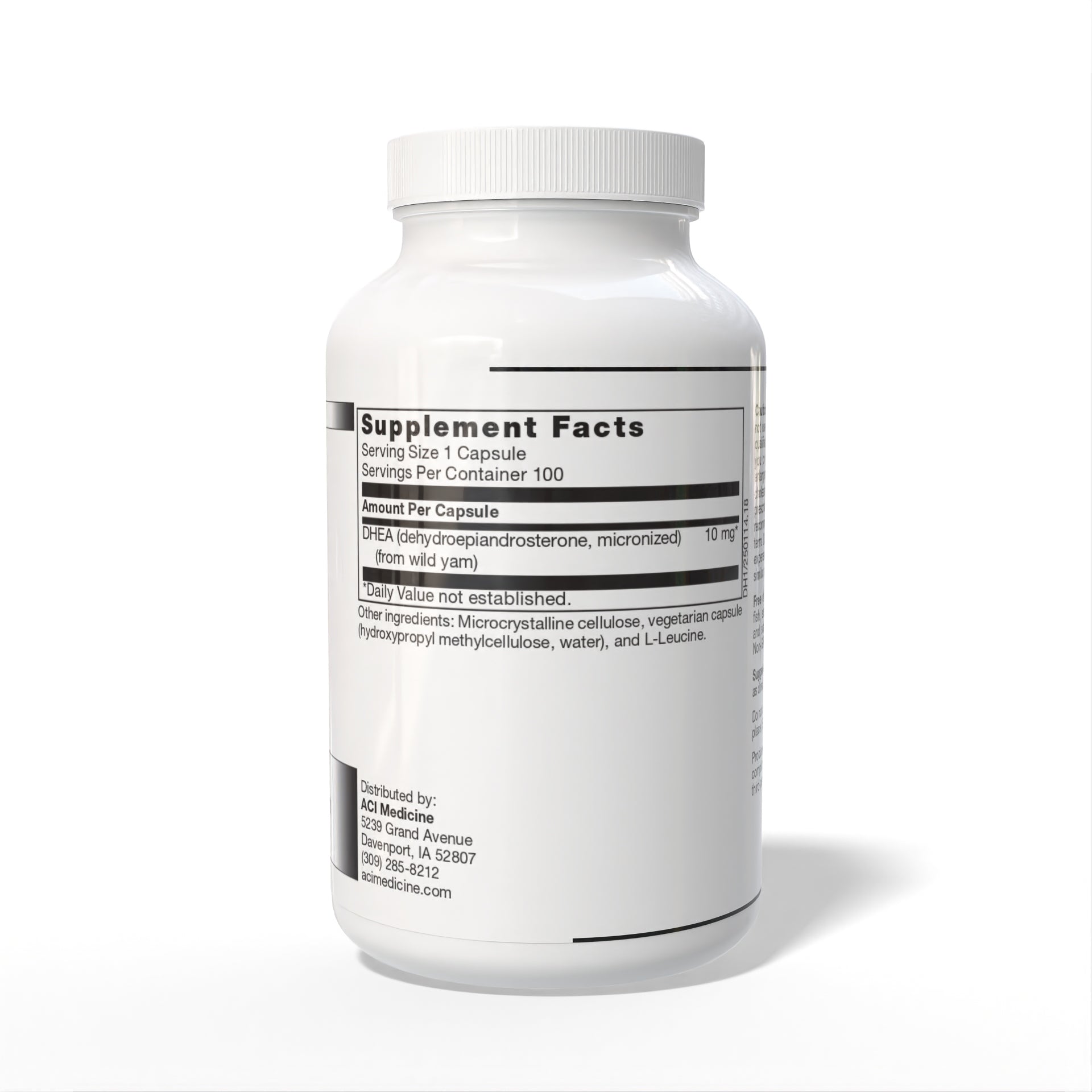DHEA 10 MG Supplement Facts