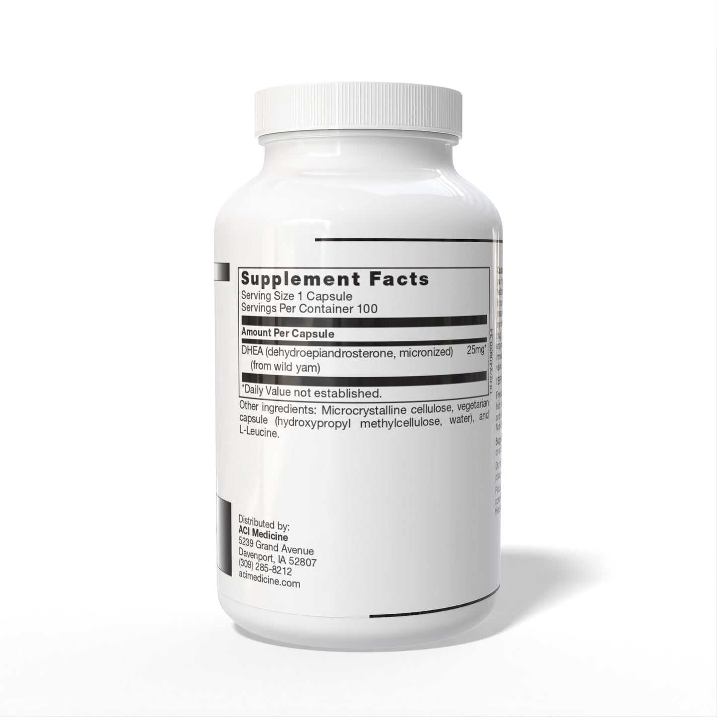 DHEA 25 MG Supplement Facts